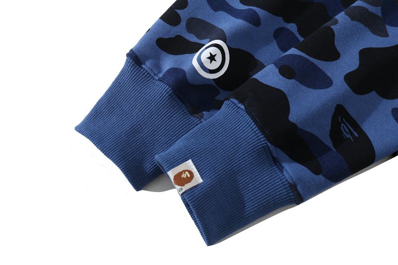 BAPE WGM Shark Camo Zip Hoodie ¡ª detail