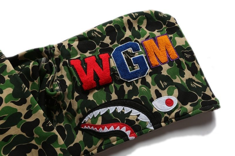 BAPE WGM Shark Camo Full-Zip Hoodie ¡ª detail