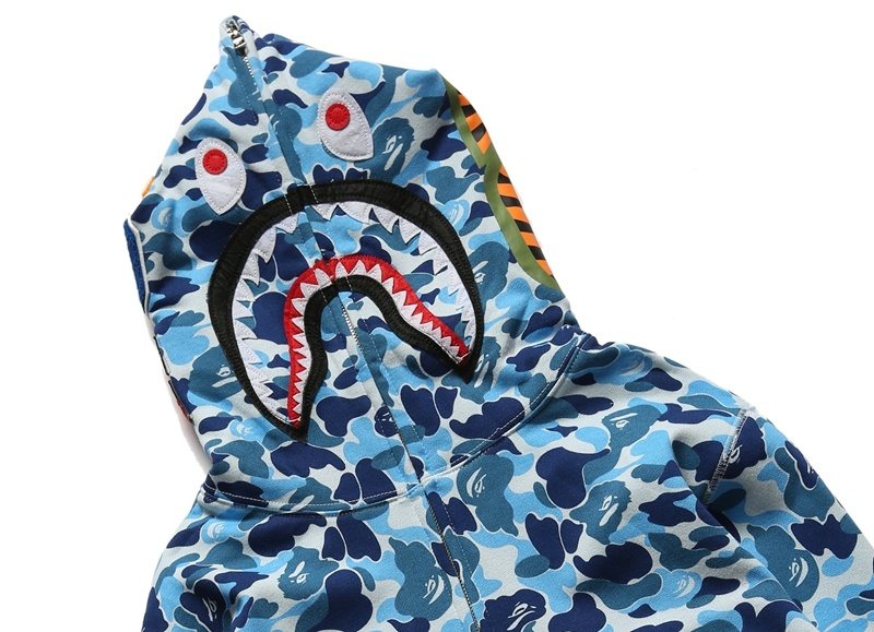 BAPE WGM Shark Camo Full-Zip Hoodie ¡ª detail