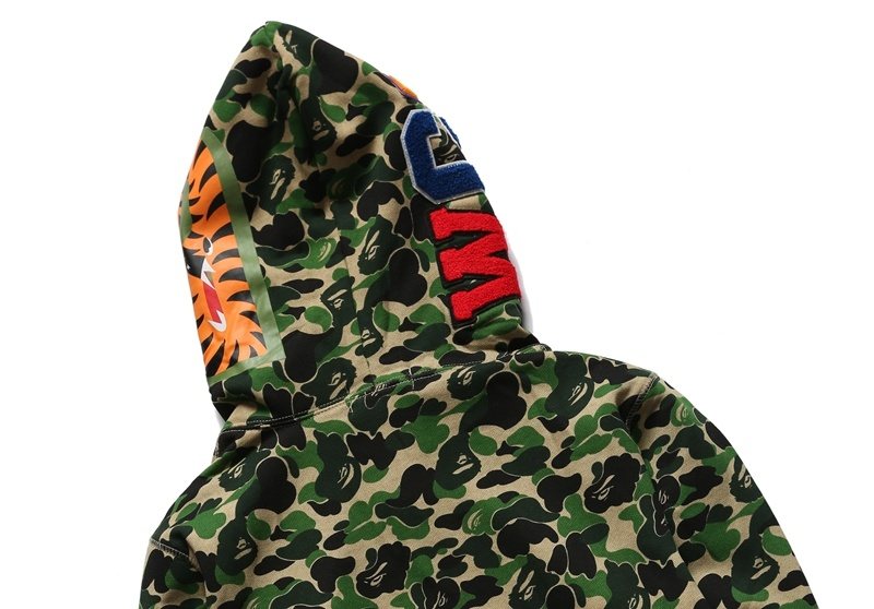 BAPE WGM Shark Camo Full-Zip Hoodie ¡ª detail