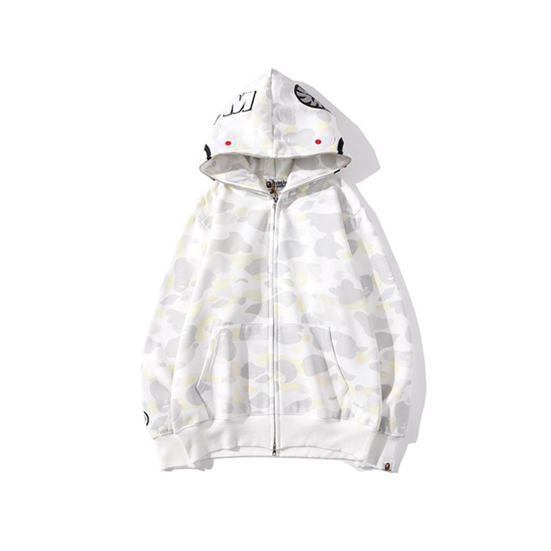 BAPE WGM Shark Camo Full-Zip Hoodie ¡ª front