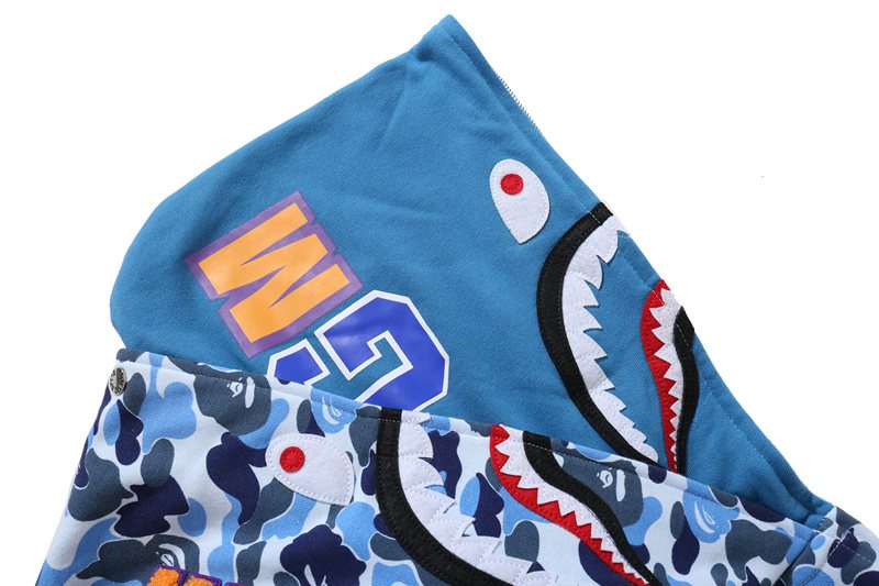 BAPE WGM Shark Camo Full-Zip Hoodie ¡ª detail