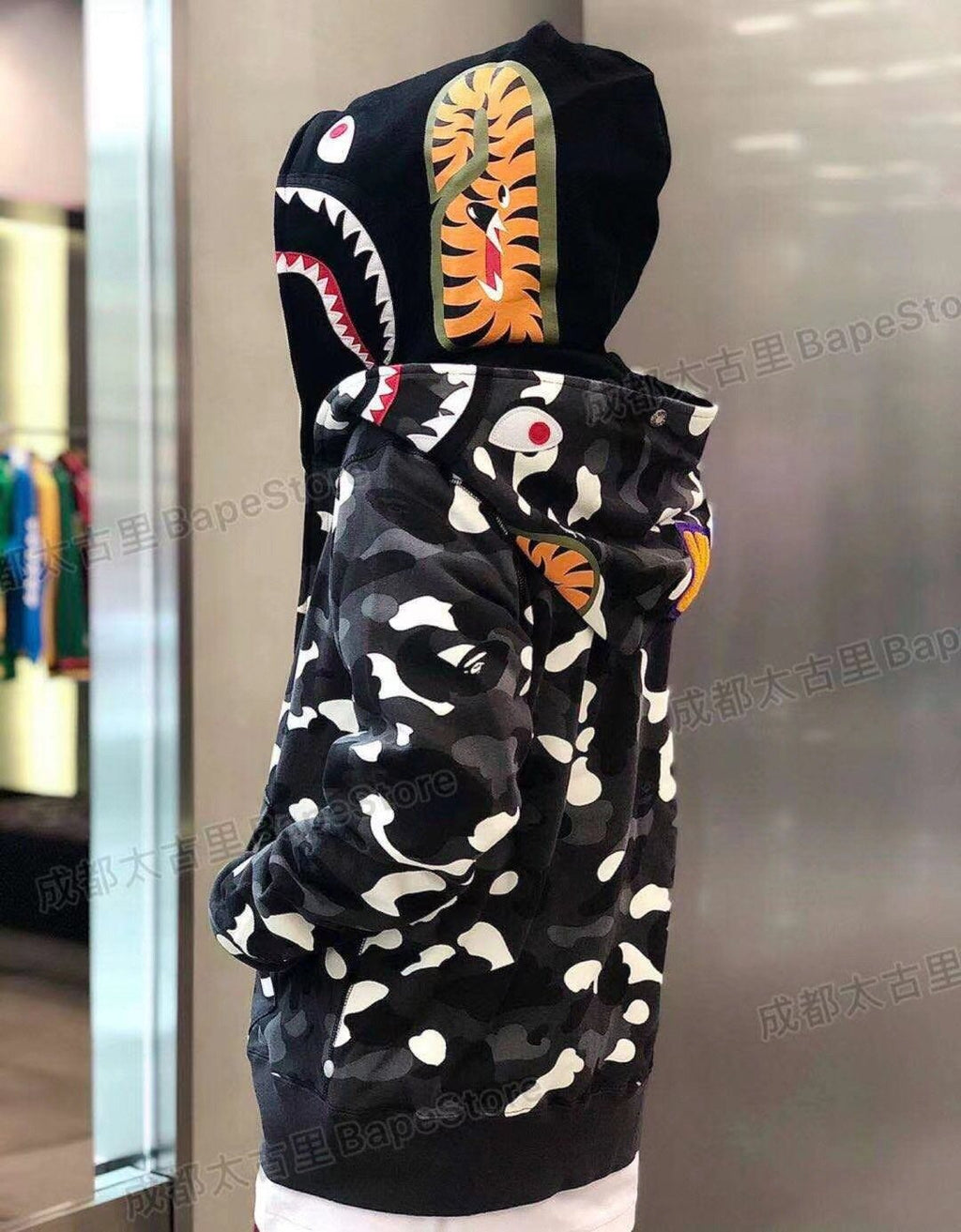 BAPE Shark WGM Camouflage Zip Hoodie ¡ª context