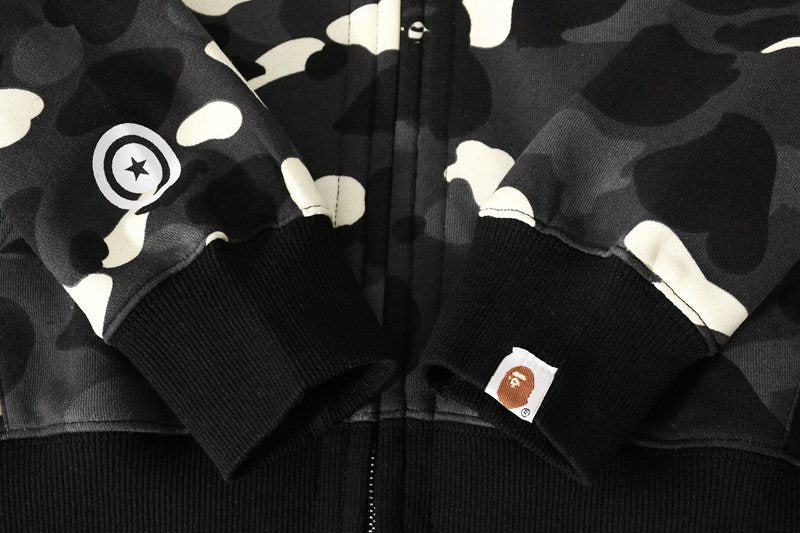 BAPE Shark WGM Camouflage Zip Hoodie ¡ª detail