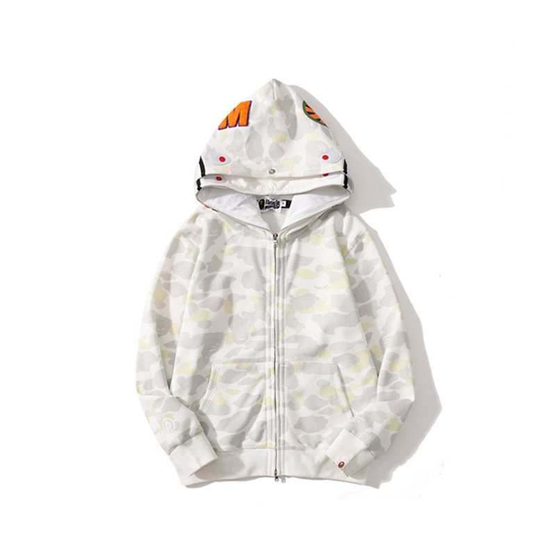 BAPE Shark WGM Camouflage Zip Hoodie ¡ª front