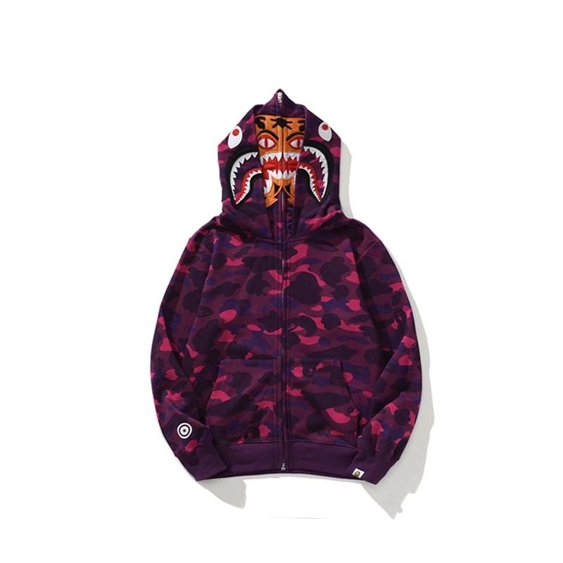 BAPE Shark Camo Full-Zip Hoodie ¡ª front