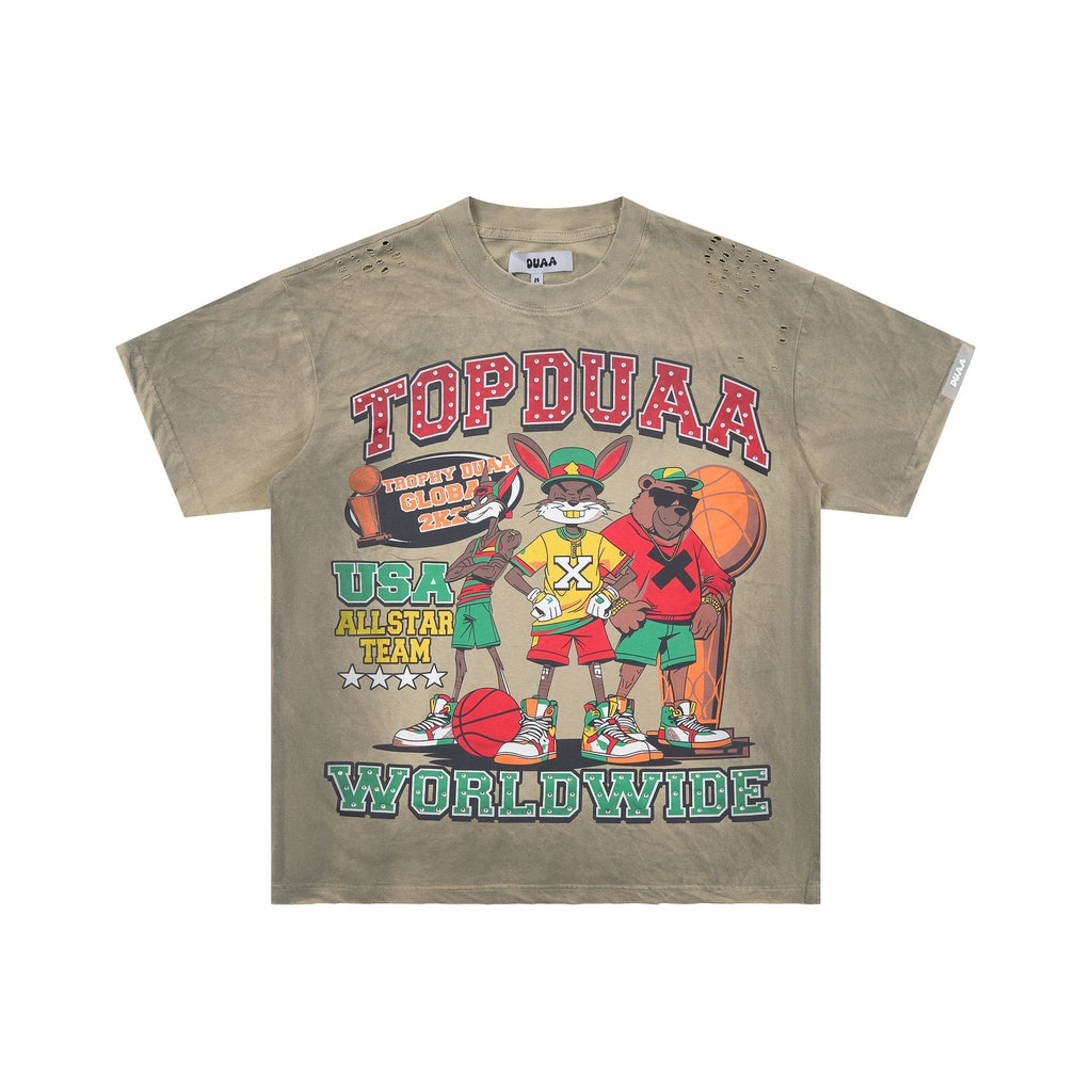 DUAA All Star Basketball Graphic Short-Sleeve T-Shirt - Olive ¡ª hero