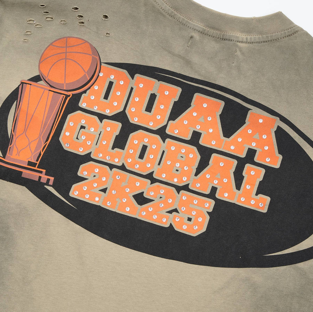 DUAA All Star Basketball Graphic Short-Sleeve T-Shirt - Olive ¡ª detail