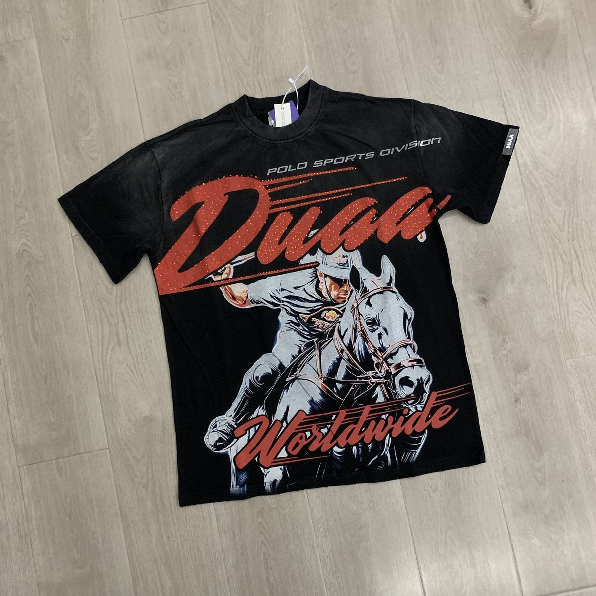DUAA Horse Rider Graphic Washed T-Shirt ¡ª front