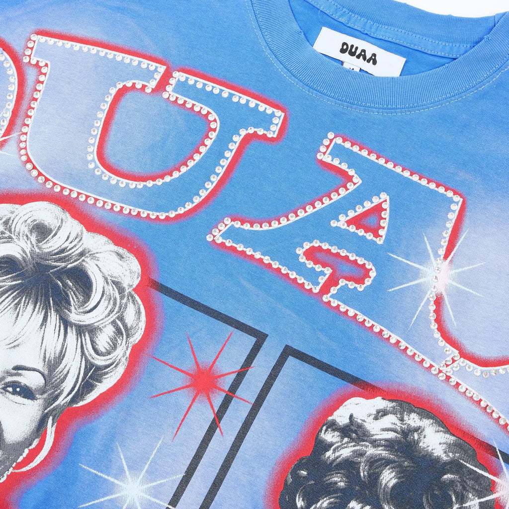 DUAA Blue Graphic Short-Sleeve T-Shirt ¡ª detail
