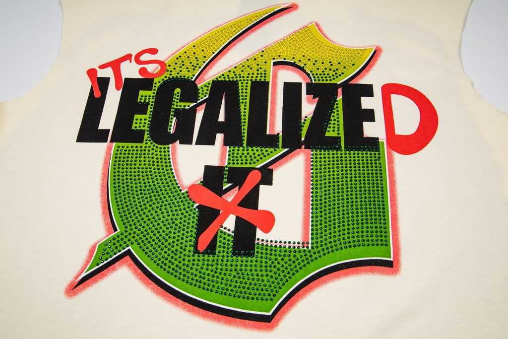 Godspeed Legalized Panther Graphic Sleeveless T-Shirt ¡ª detail