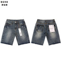 PURPLE Rhinestone Washed Denim Shorts ¡ª hero