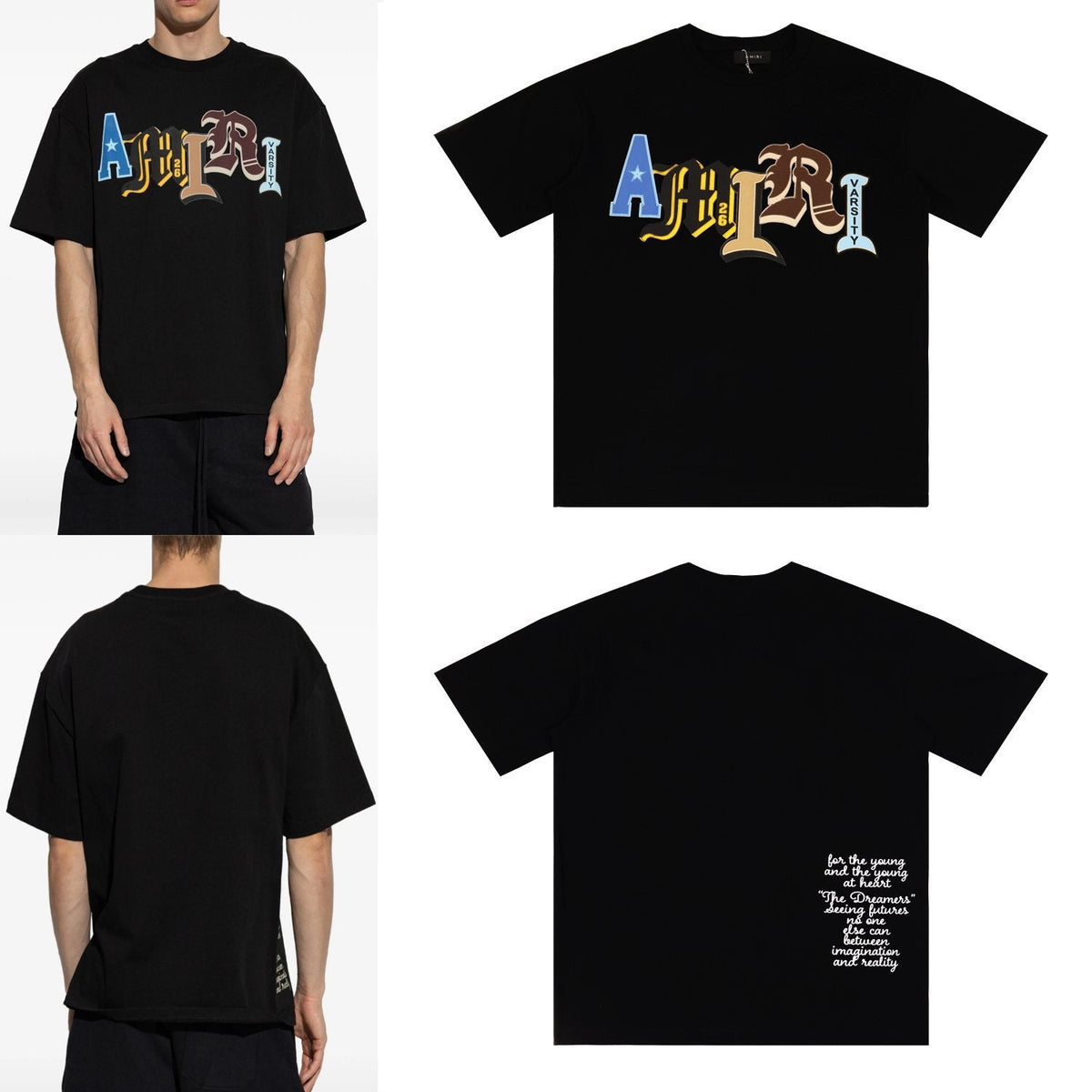 AMIRI Varsity Letter Graphic Short-Sleeve T-Shirt ¡ª context