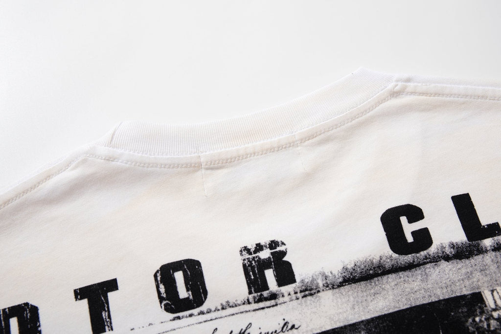 MAJESTIK Distressed Rhinestone Graphic T-Shirt ¡ª detail