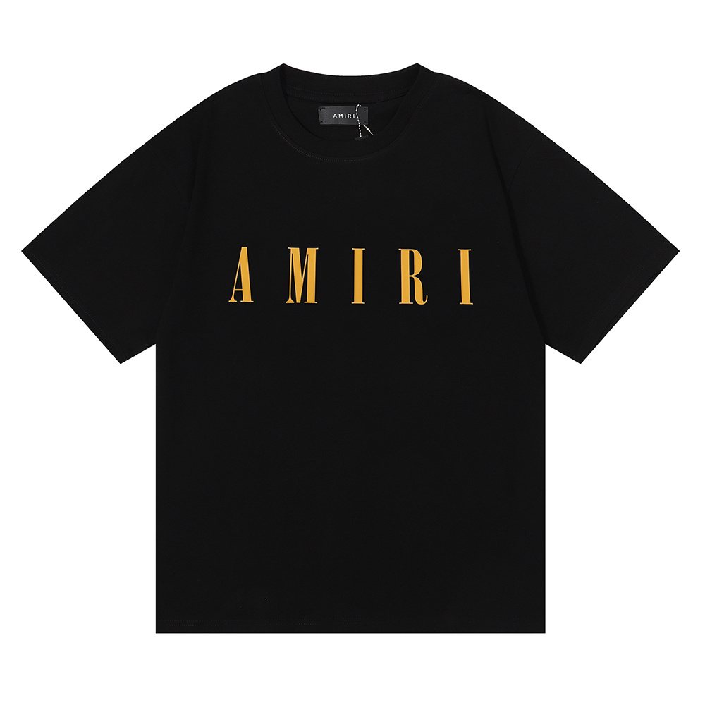 AMIRI Gold Wordmark T-Shirt ¡ª front