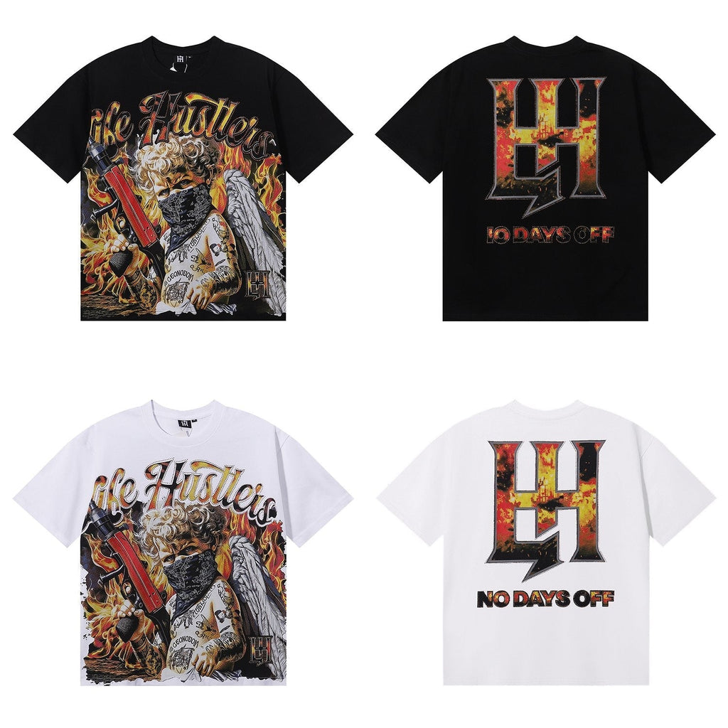 Life Hustlere Masked Angel Graphic Short-Sleeve T-Shirt ¡ª comparison