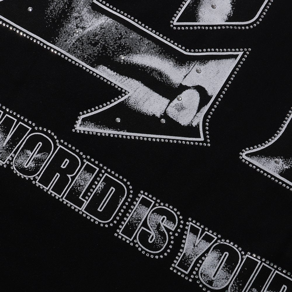 Life Hustlere Scarface Portrait Graphic Color-Block T-Shirt ¡ª detail