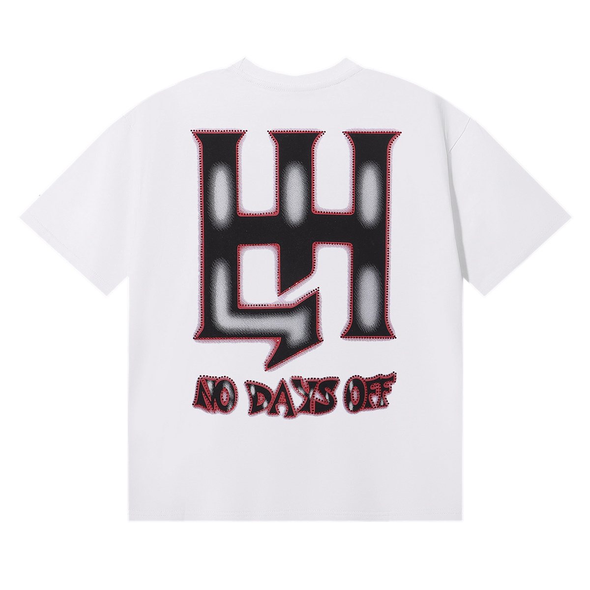 Life Hustlere Angry Pitbull Rhinestone Graphic T-Shirt ¡ª back