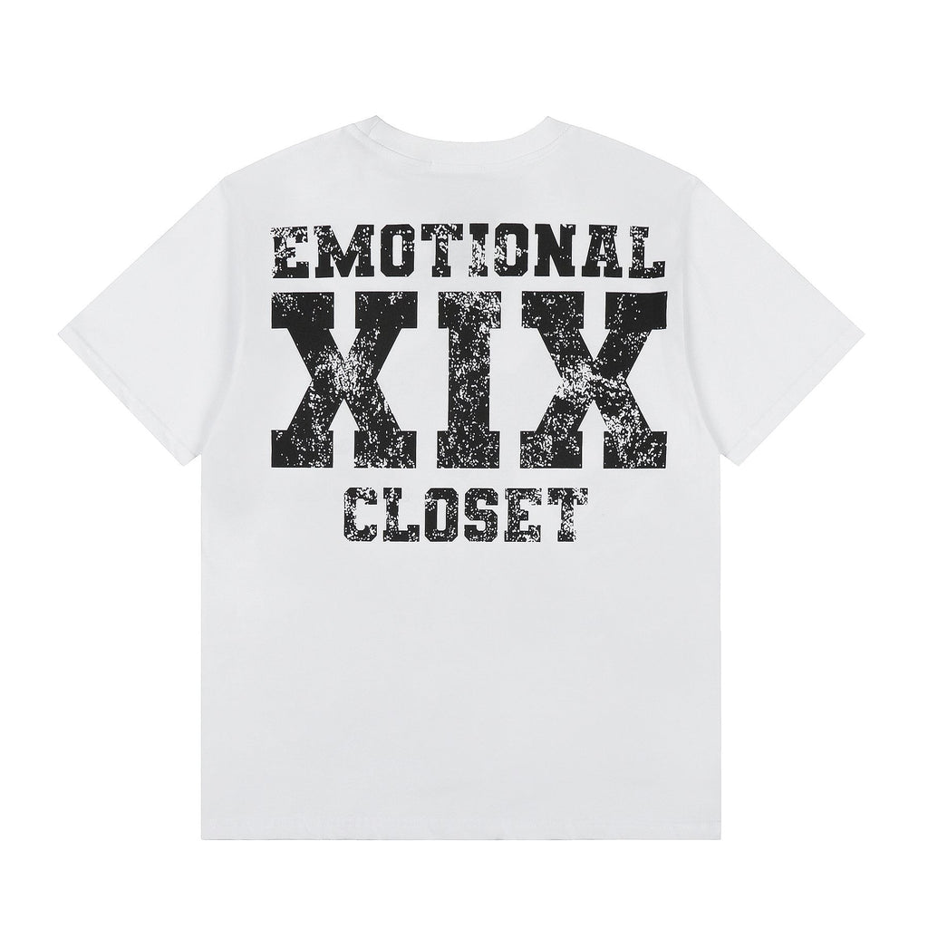 MIXED EMOTION Distressed Skull Graphic T-Shirt ¡ª back