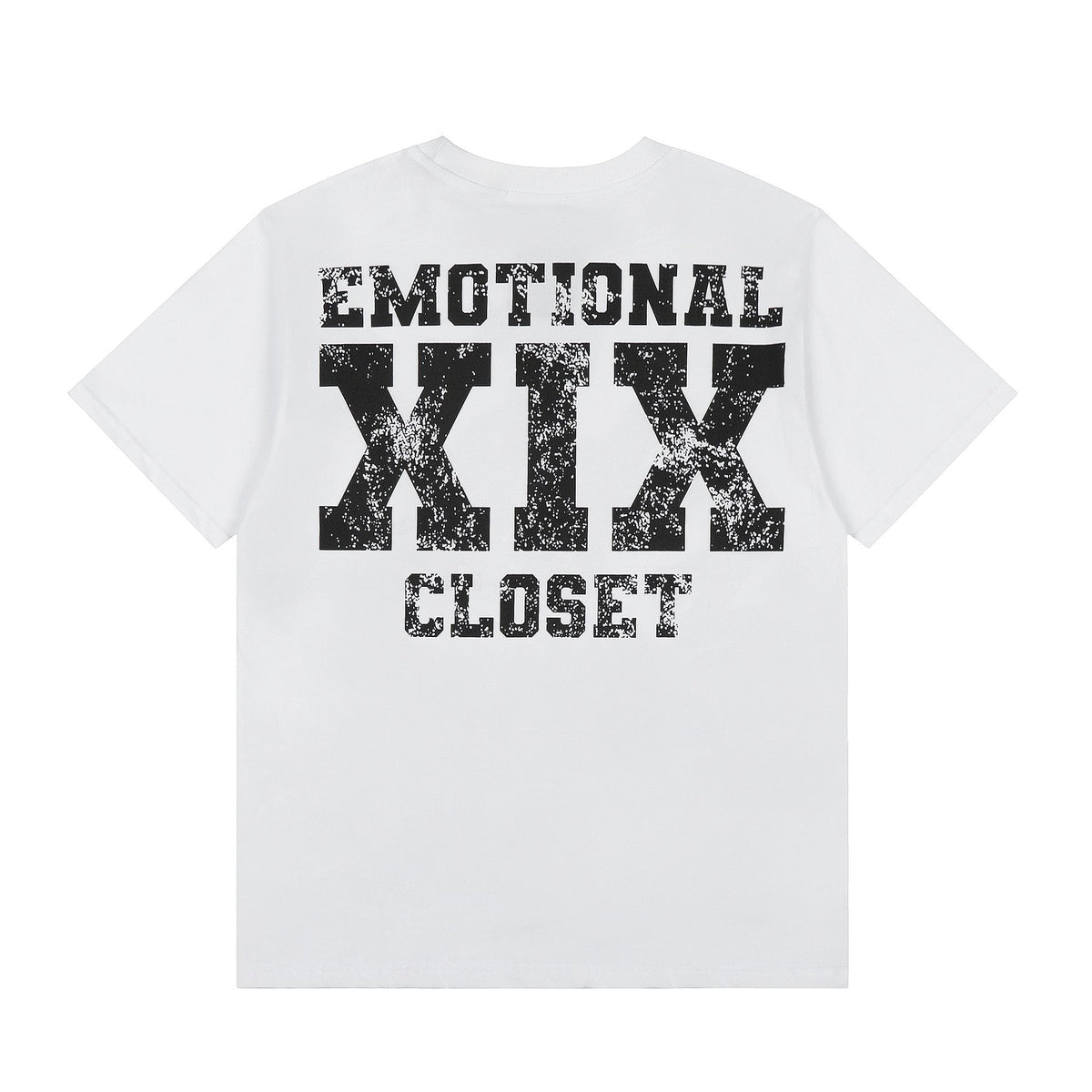 MIXED EMOTION Distressed Skull Graphic T-Shirt ¡ª back