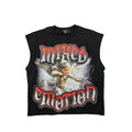 MIXED EMOTION Gothic Rhinestone Sleeveless Graphic T-Shirt ¡ª hero