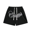 MIXED EMOTION Embroidered Drawstring Shorts ¡ª hero