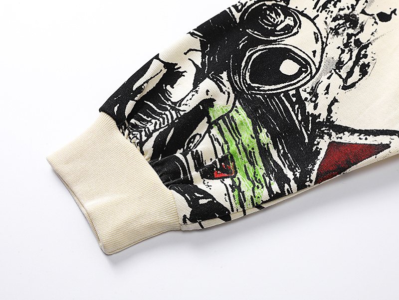 MIXED EMOTION Distressed Graphic Long-Sleeve T-Shirt ¡ª detail