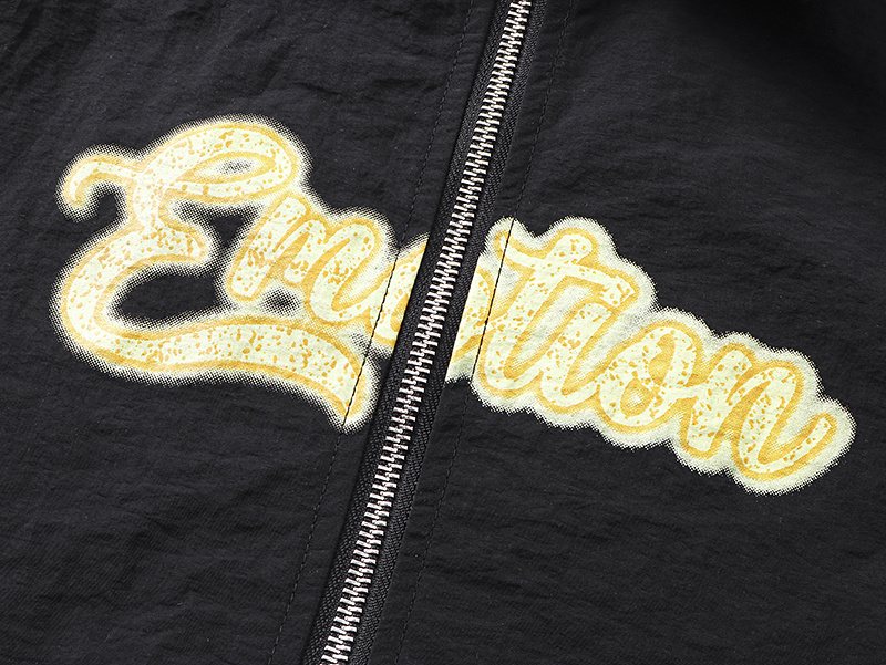 MIXED EMOTION Angel Graphic Zip-Front Short-Sleeve Shirt ¡ª detail