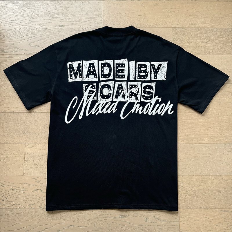 MIXED EMOTION Front-and-Back Graphic T-Shirt ¡ª back