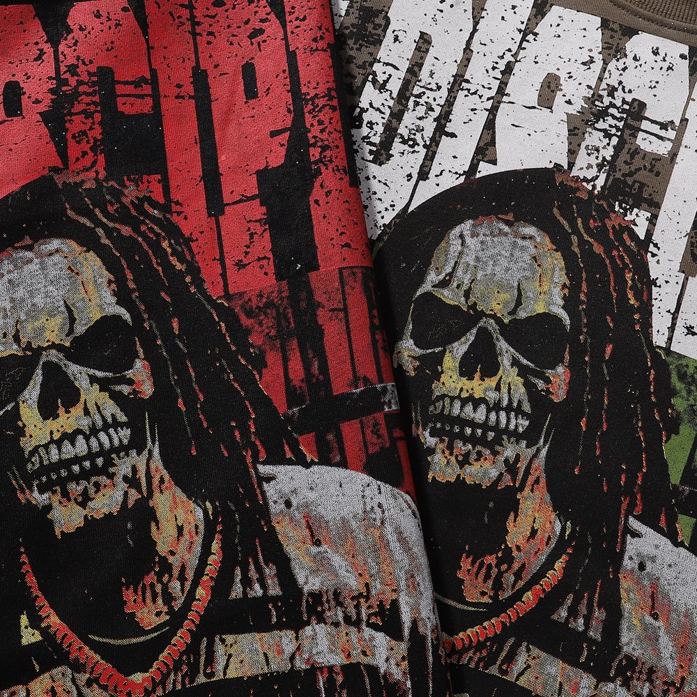 BKYS Revival No Discipline Rhinestone Skull Graphic Cropped T-Shirt ¡ª detail