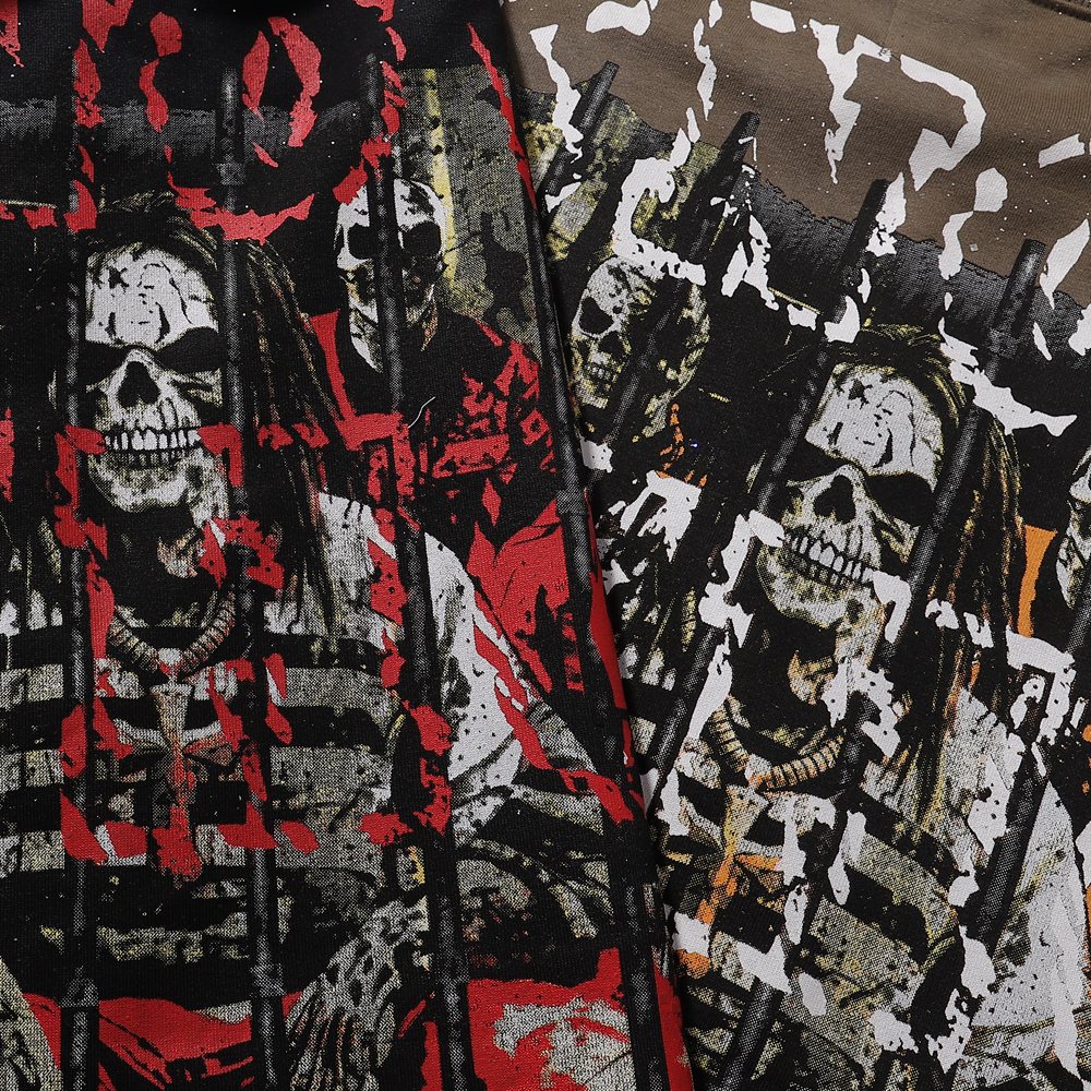 BKYS Revival No Discipline Rhinestone Skull Graphic Cropped T-Shirt ¡ª detail