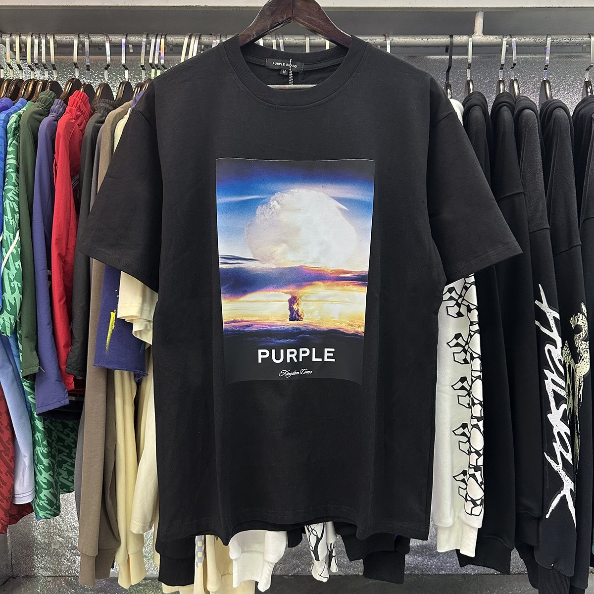 Purple Brand Mushroom Cloud Graphic T-Shirt ¡ª context