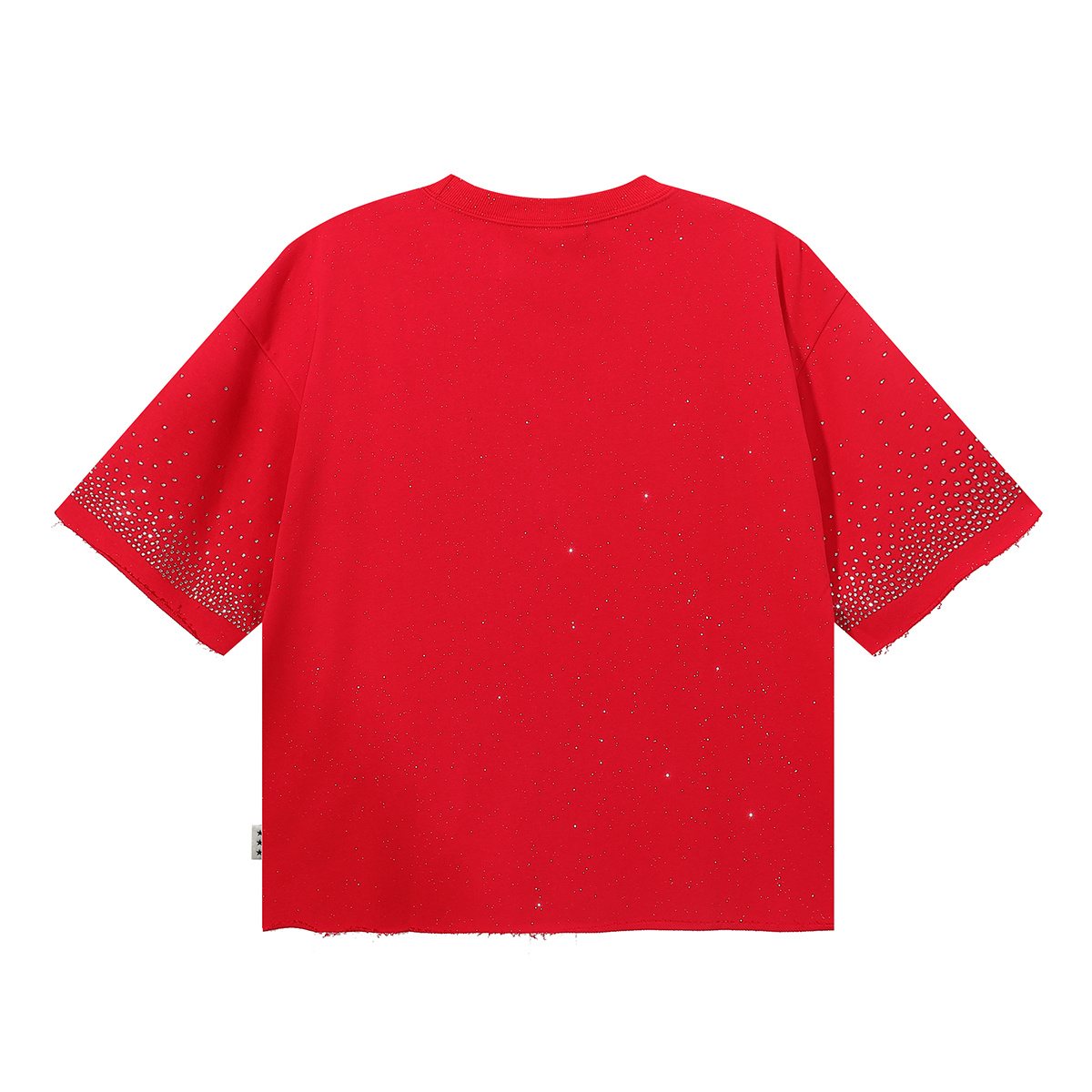 BKYS Revival Money Race Rhinestone Cropped Short-Sleeve T-Shirt ¡ª back