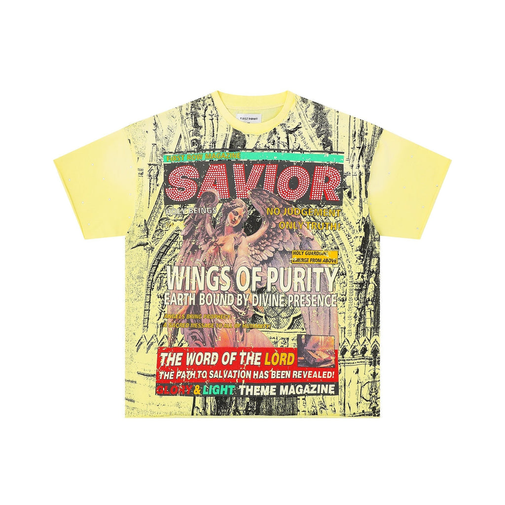 FIRST ROW Wings of Purity Yellow Graphic T-Shirt ¡ª hero