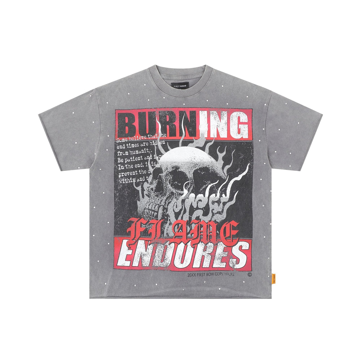 FIRST ROW Burning Flames Cropped Graphic T-Shirt ¡ª hero