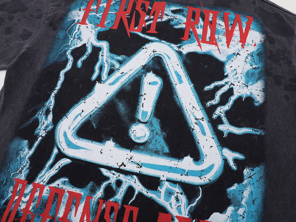 FIRST ROW Warning Not So Quiet Wolf Cropped T-Shirt ¡ª detail