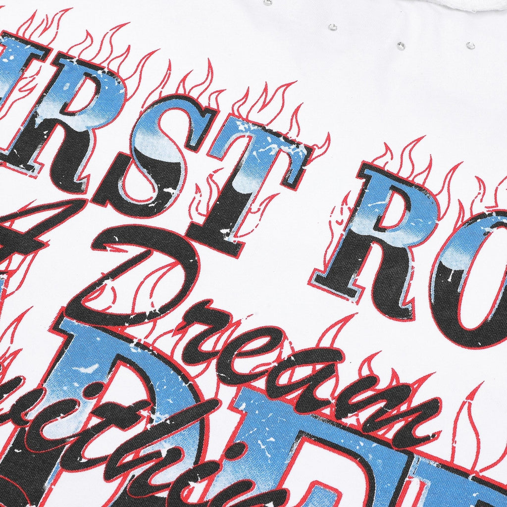 FIRST ROW Lost Utopia Burning Flame T-Shirt ¡ª detail