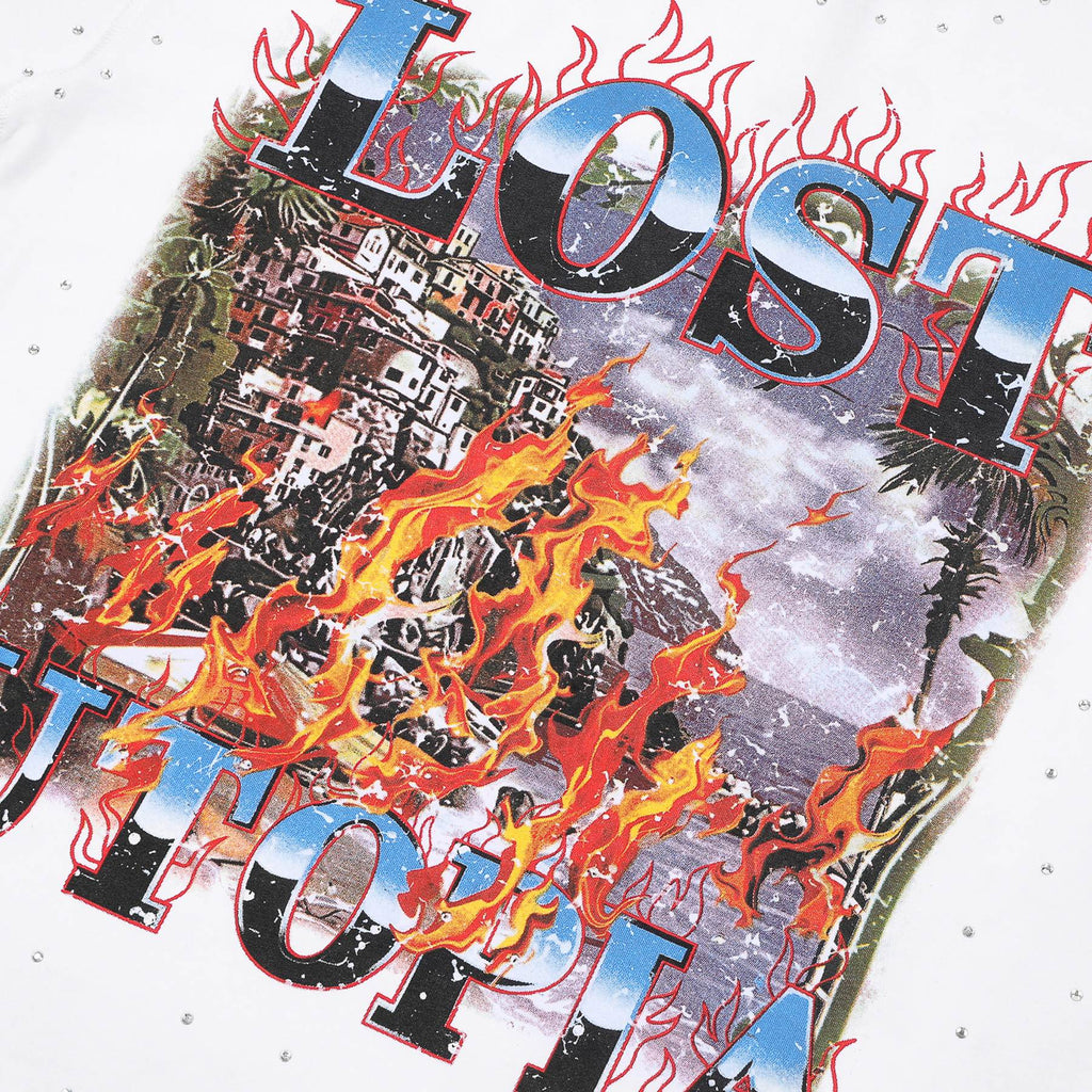 FIRST ROW Lost Utopia Burning Flame T-Shirt ¡ª detail