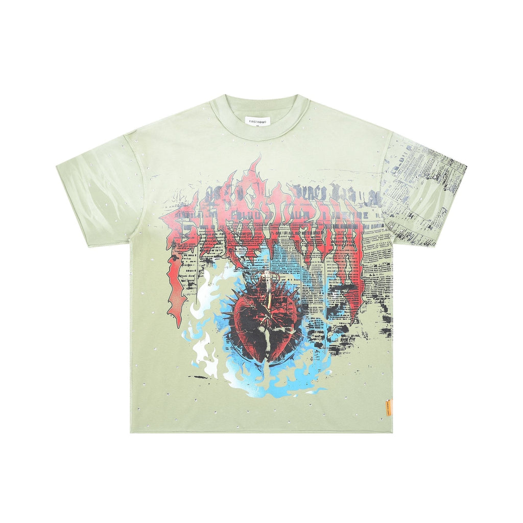 FIRST ROW Sacred Heart Cropped T-Shirt ¡ª hero