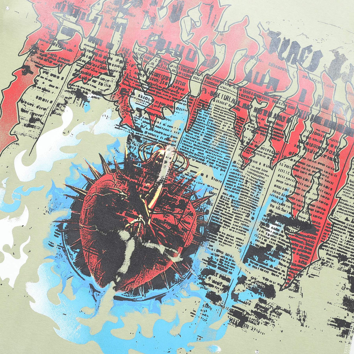 FIRST ROW Sacred Heart Cropped T-Shirt ¡ª detail