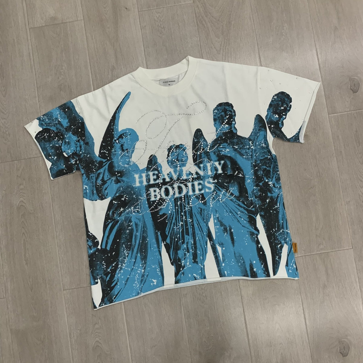FIRST ROW Statues Rhinestone Graphic T-Shirt ¡ª front