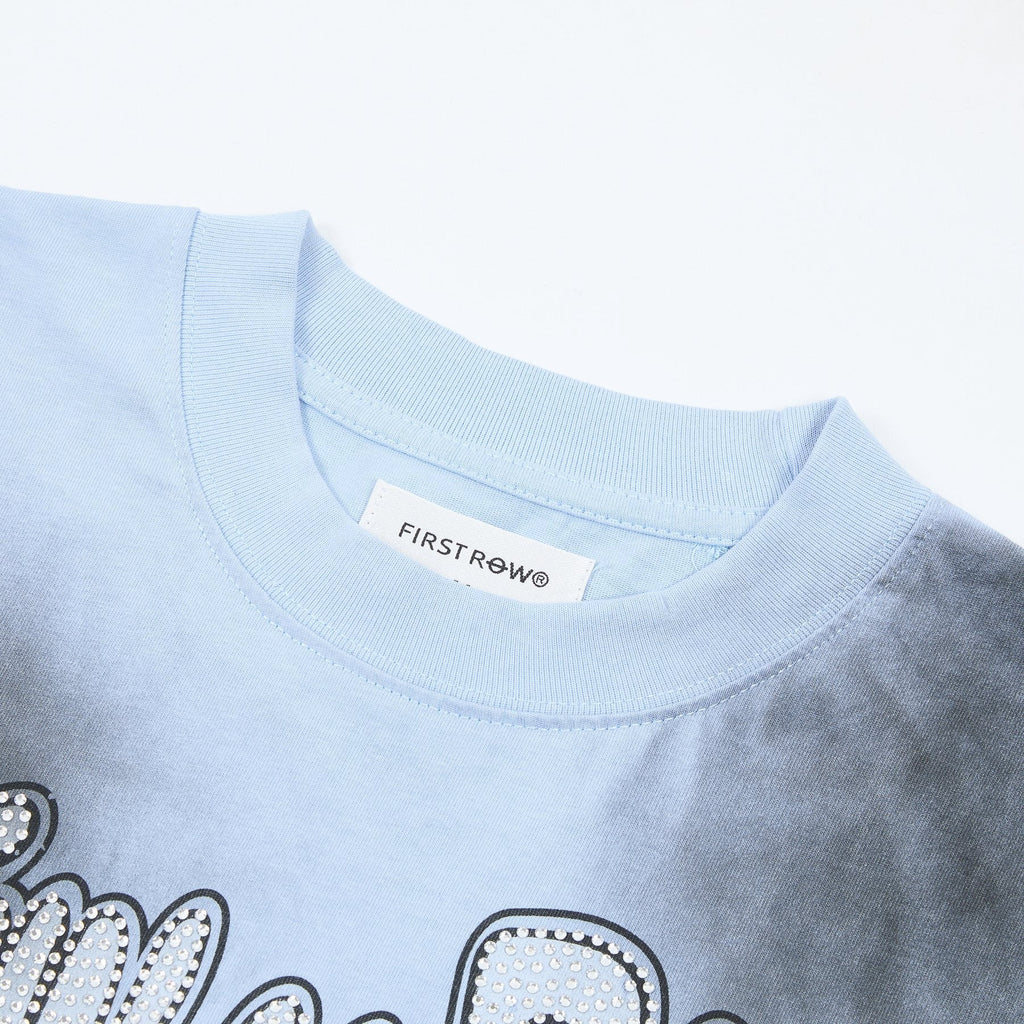 FIRST ROW Heavenly Bodies Rhinestone-Look Graphic T-Shirt ¡ª neck_label