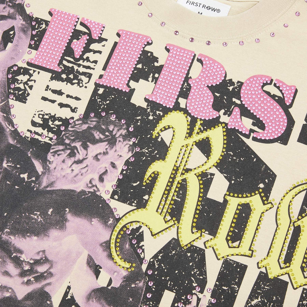 FIRST ROW Heavenly Bodies Rhinestone Crop T-Shirt ¡ª detail