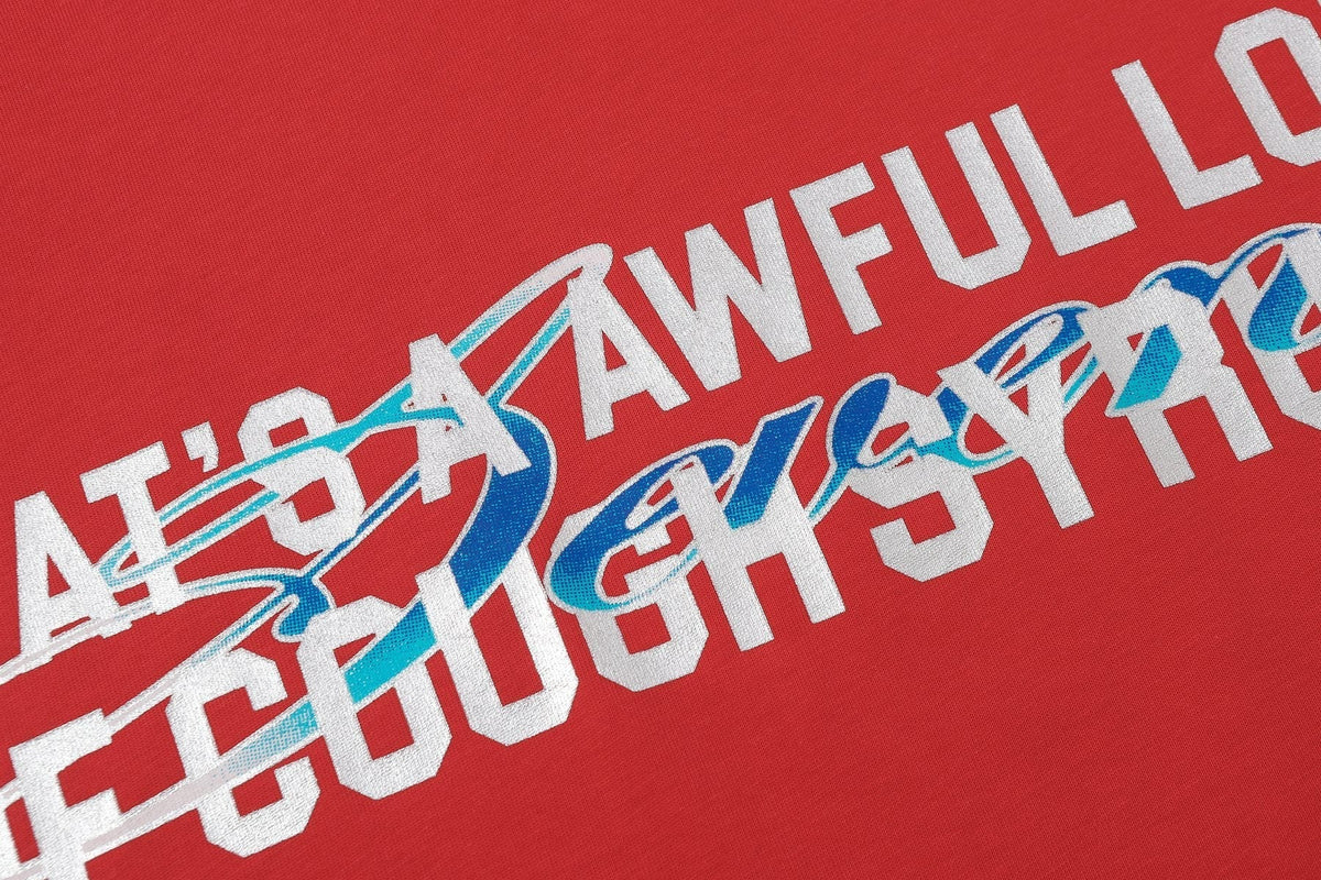 That's a Awful Lot of Cough Syrup Art Basel 25 Graphic T-Shirt ¡ª fabric_closeup