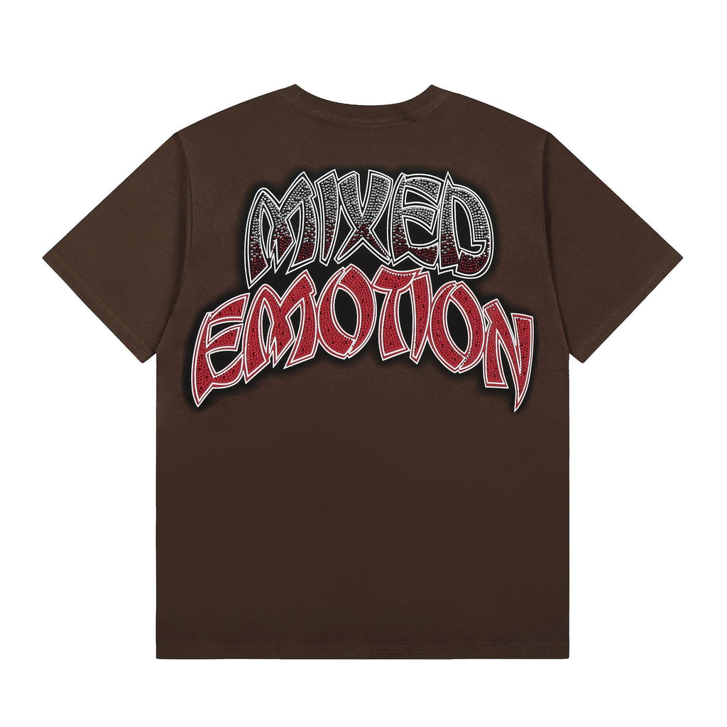 MIXED EMOTION Front-and-Back Graphic Short-Sleeve T-Shirt ¡ª back