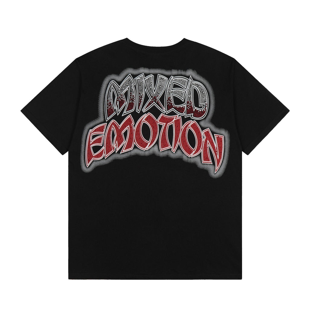 MIXED EMOTION Front-and-Back Graphic Short-Sleeve T-Shirt ¡ª back