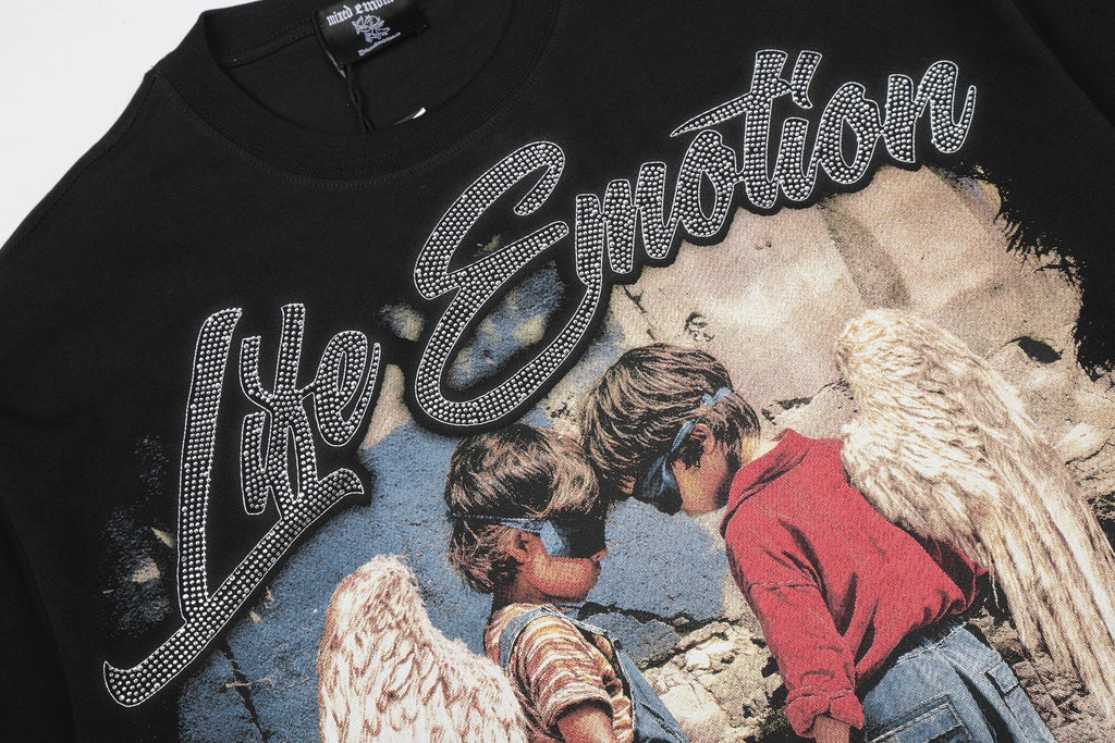 MIXED EMOTION Angel Graphic Short-Sleeve T-Shirt ¡ª detail