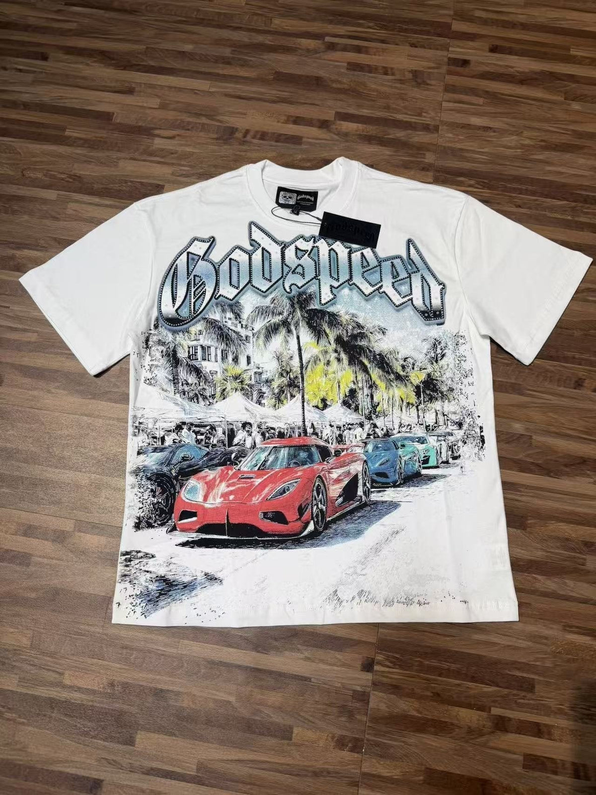 Godspeed Car and Key Graphic T-Shirt ¡ª front