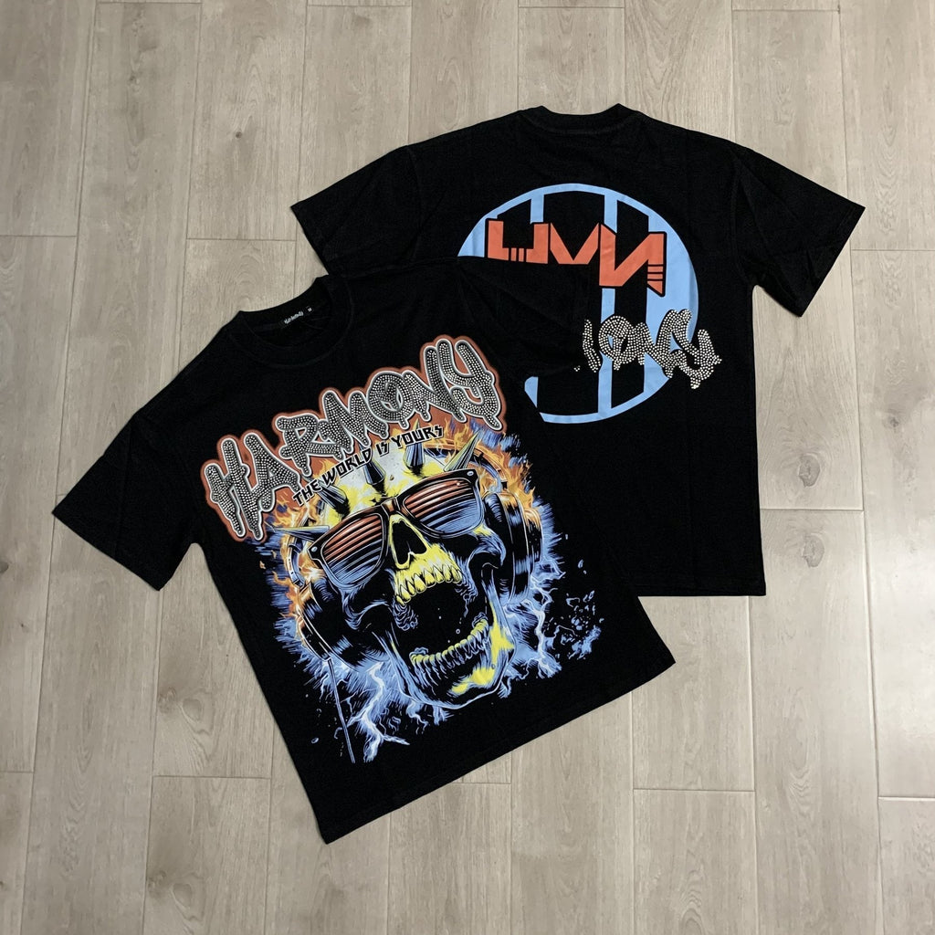 HARMONY Skull Graphic Short-Sleeve T-Shirt ¡ª context