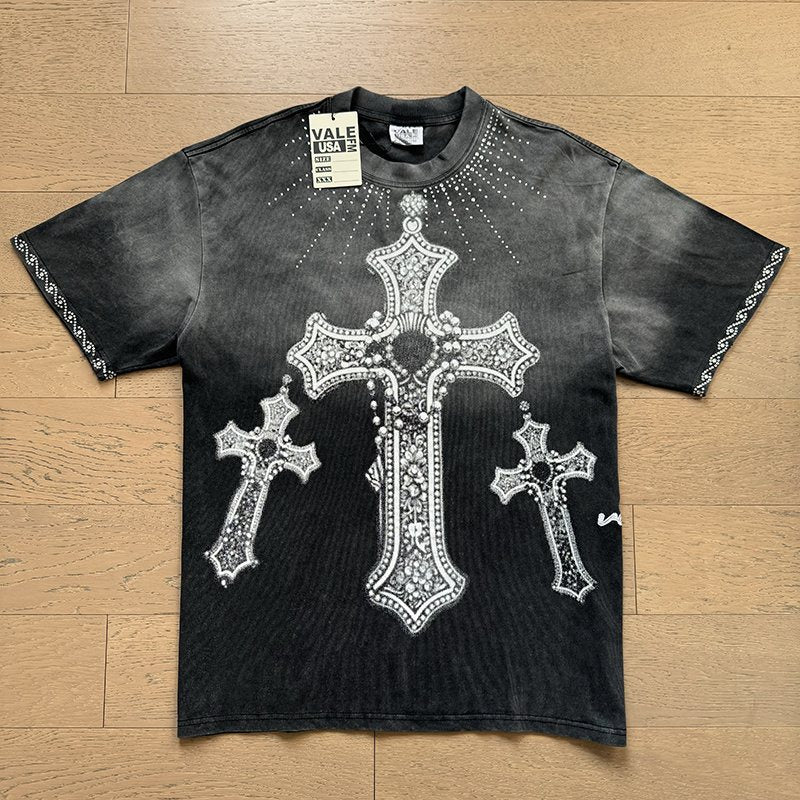 VALE USA Cross Graphic Short-Sleeve T-Shirt ¡ª front